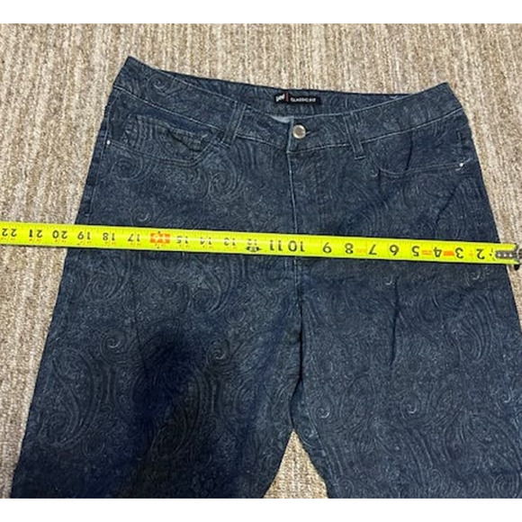 Women's LEE Classic Fit Size 14 Jeans Blue Fashion Print - Picture 4 of 7